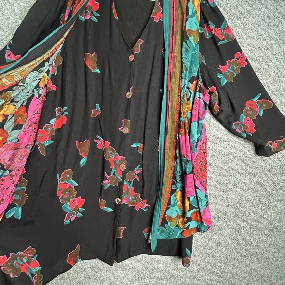 Vintage Lida Caputo Top Dress Floral Button Up Size 1x - Picture 7 of 11